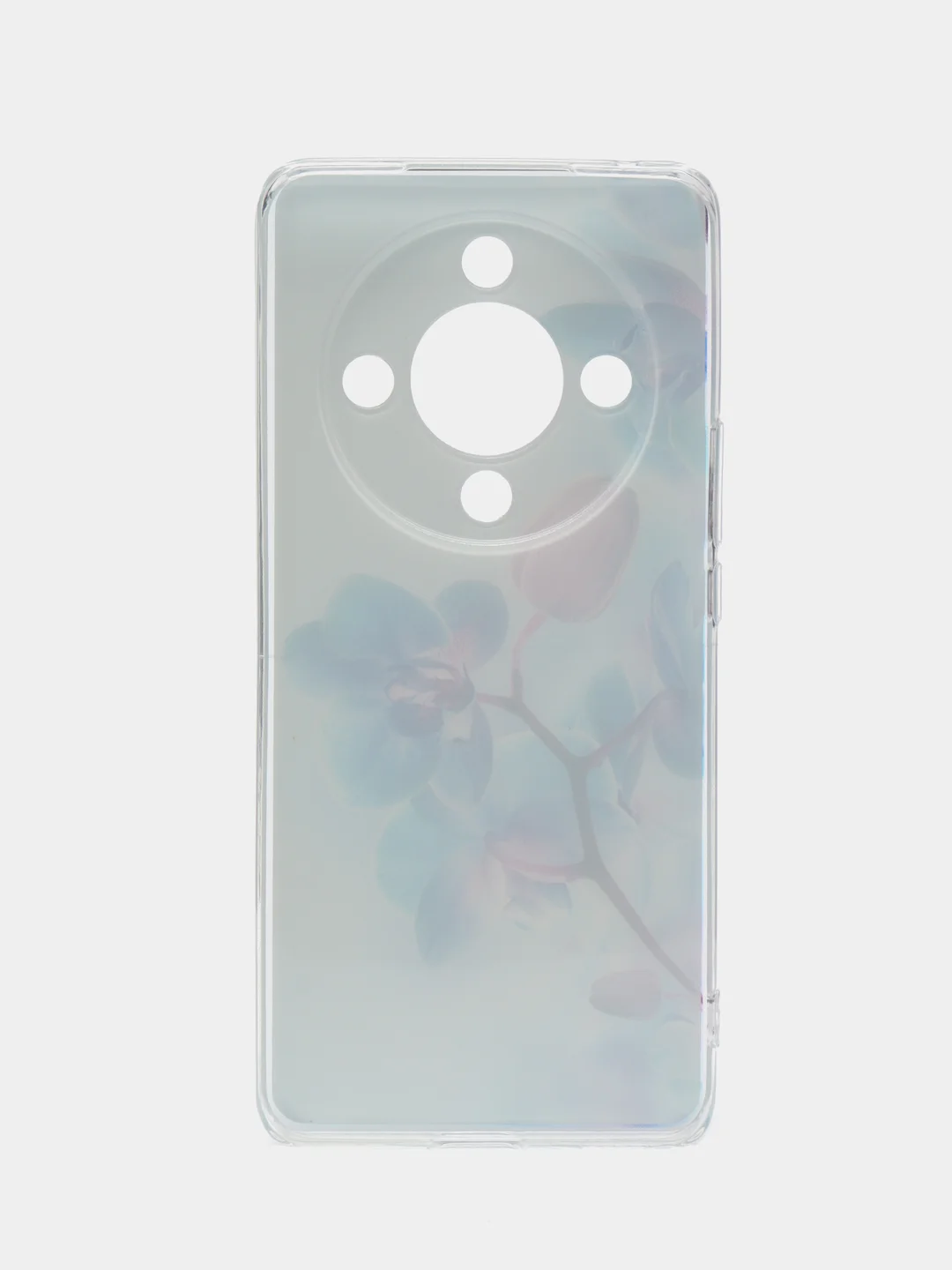 Лазурный силиконовый чехол на Honor X9B / Хонор X9B прозрачный, с рисунком, защита камеры