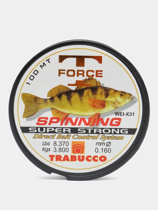 Монолеска для спиннинга на окуня T-Force Spinning, рыболовная леска, 100 m
