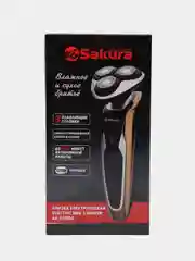 Электробритва Sakura SA-5419BG, 3 Вт,роторная, 3 головки, сухое/влажное бритьё, триммер
