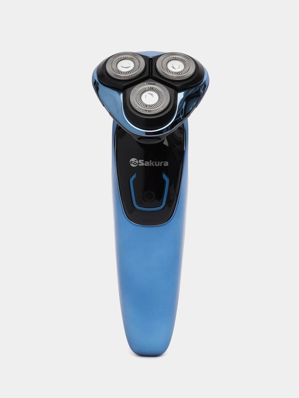 Электробритва Sakura SA-5420BL,3 Вт, роторная, 3 головки, сухое/влажное бритьё, триммер