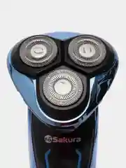 Электробритва Sakura SA-5420BL,3 Вт, роторная, 3 головки, сухое/влажное бритьё, триммер