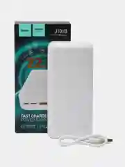 Белый внешний аккумулятор Hoco J101B, 30 000 мАч, Power bank, QC3.0, PD3.0, 2 USB + USB-C