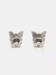 Серебряные серьги гвоздики бабочки