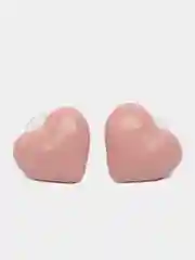 Розовый серьги "Сердце" гвоздики