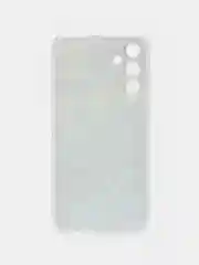 Бирюзовый силиконовый чехол на Samsung Galaxy A15 / Самсунг А15 прозрачный, с принтом, защита камеры