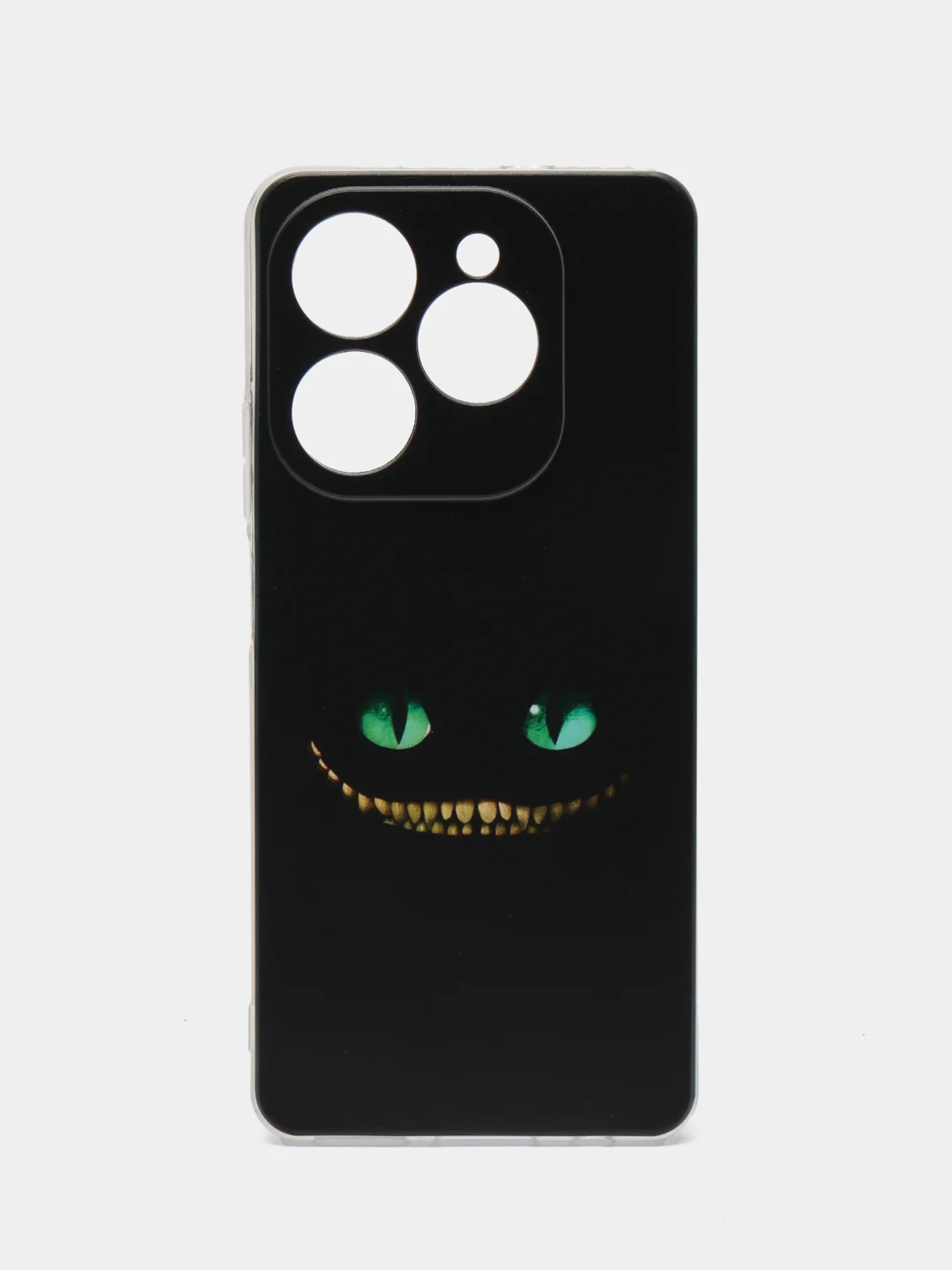 Черный чехол на Tecno Spark 20 Pro/20S Pro / Текно Спарк 20 Про/20S Про прозрачный, с рисунком