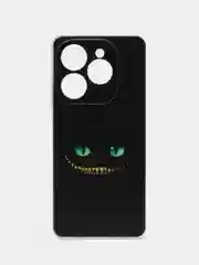 Черный чехол на Tecno Spark 20 Pro/20S Pro / Текно Спарк 20 Про/20S Про прозрачный, с рисунком