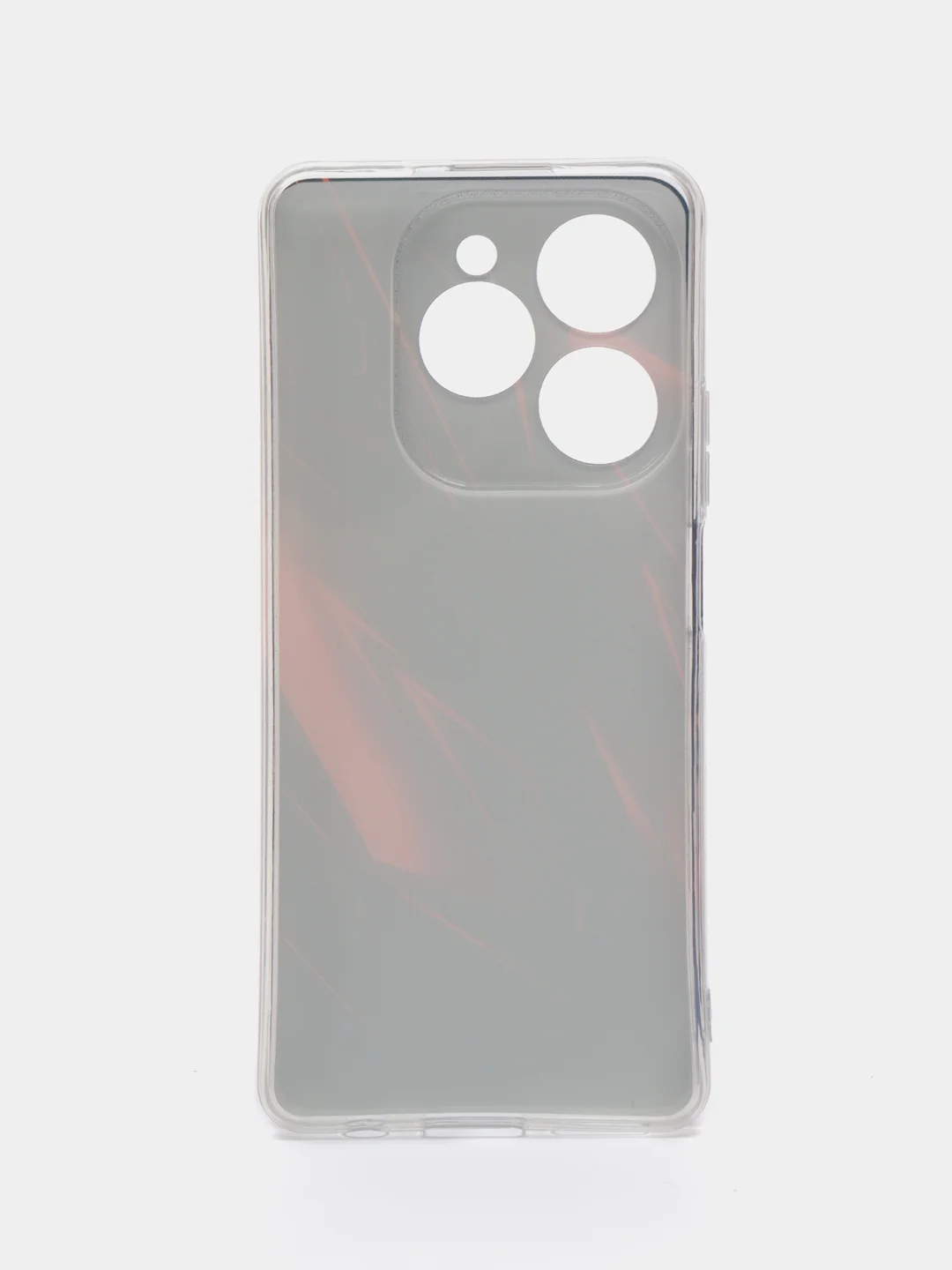 Красный чехол на Tecno Spark 20 Pro/20S Pro / Текно Спарк 20 Про/20S Про прозрачный, с рисунком