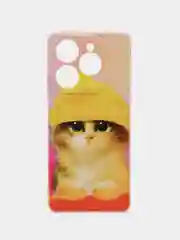 Желтый чехол на Tecno Spark 20 Pro/20S Pro / Текно Спарк 20 Про/20S Про прозрачный, с рисунком