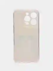 Желтый чехол на Apple iPhone 15 Pro / Айфон 15 Про прозрачный, с рисунком, защита камеры