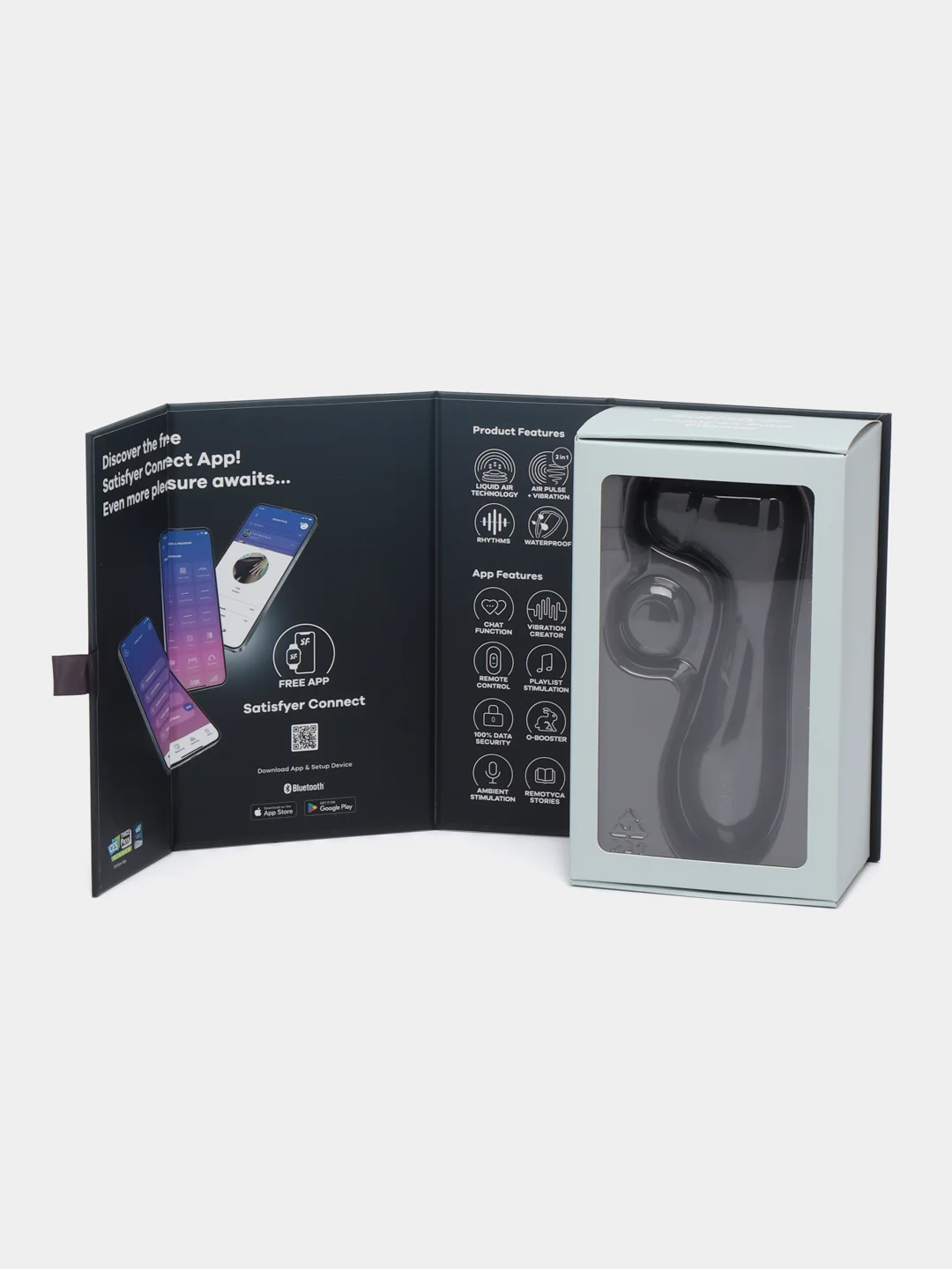 Бесконтактный стимулятор клитора с приложением Satisfyer Pro 2 Generation 3, черный