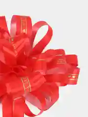 Алый бант упаковочный для подарка