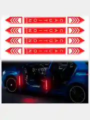 Белый светоотражайка на двери авто (сильный эффект отражения)