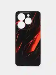 Красный силиконовый чехол на Tecno Spark Go 2024/20C / Текно Спарк Го 2024/20C с рисунком