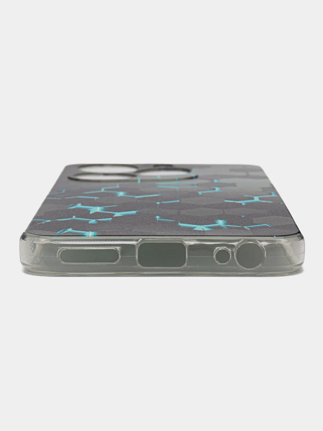 Бирюзовый силиконовый чехол на Tecno Spark Go 2024/20C / Текно Спарк Го 2024/20C с рисунком