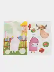 Алый аппликация Буренка Даша для детей 3-5 лет, 14*20 см, 14 страниц, 4 картинки-аппликации
