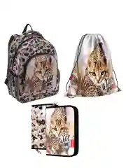 Рюкзак школьный ErichKrause 15L Wild Cat с мешком и пеналом 48459/1