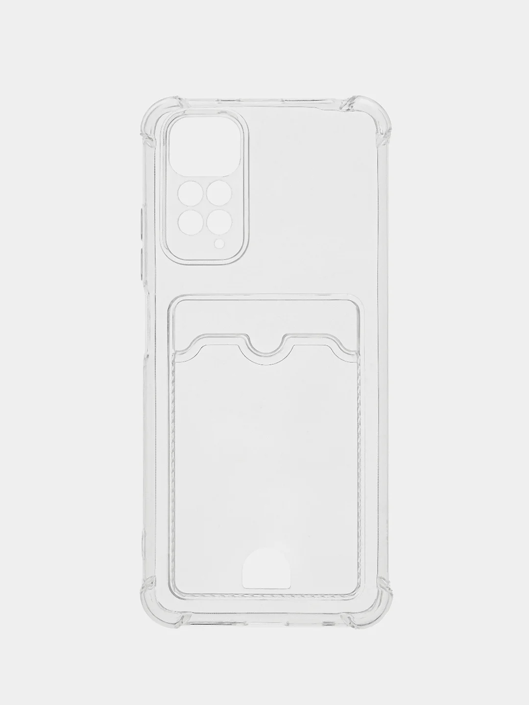 Прозрачный чехол для Xiaomi Redmi Note 11S/Note 11S NFC/Note 11 4G, с карманом для карт, прозрачный
