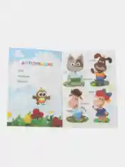 Вишнёвый аппликация Буренка Даша для детей 3-5 лет, 14*20 см, 14 страниц, 4 картинки-аппликации