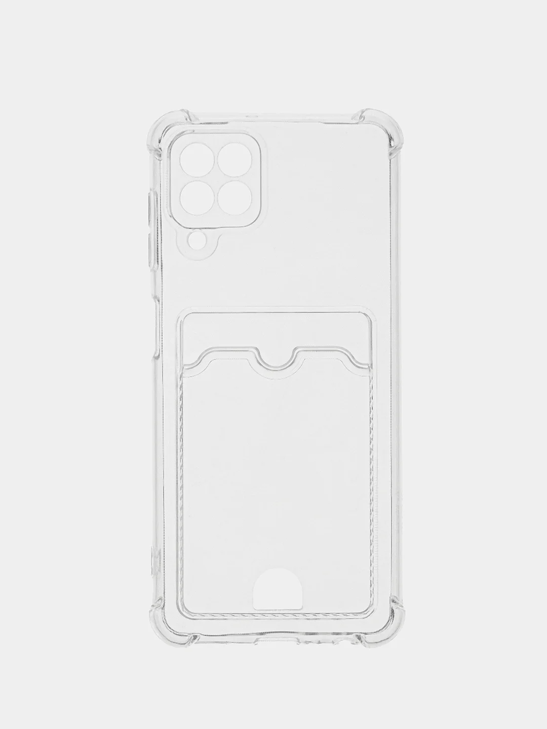Прозрачный чехол на Samsung Galaxy A22 4G M32 4G M22 4G F22 с карманом для карт, прозрачный