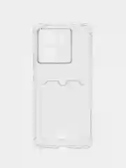 Прозрачный чехол для Xiaomi 13T/13T Pro (Сяоми 13Т/13Т Про), с карманом для карт, прозрачный