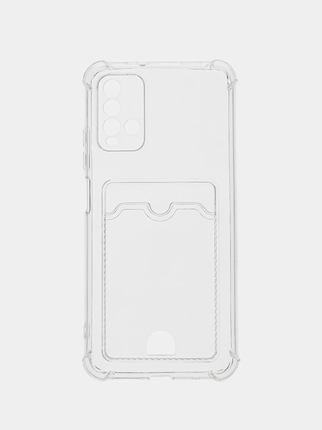 Прозрачный чехол для Xiaomi Redmi 9T (Сяоми Редми 9Т) с карманом для карт, прозрачный