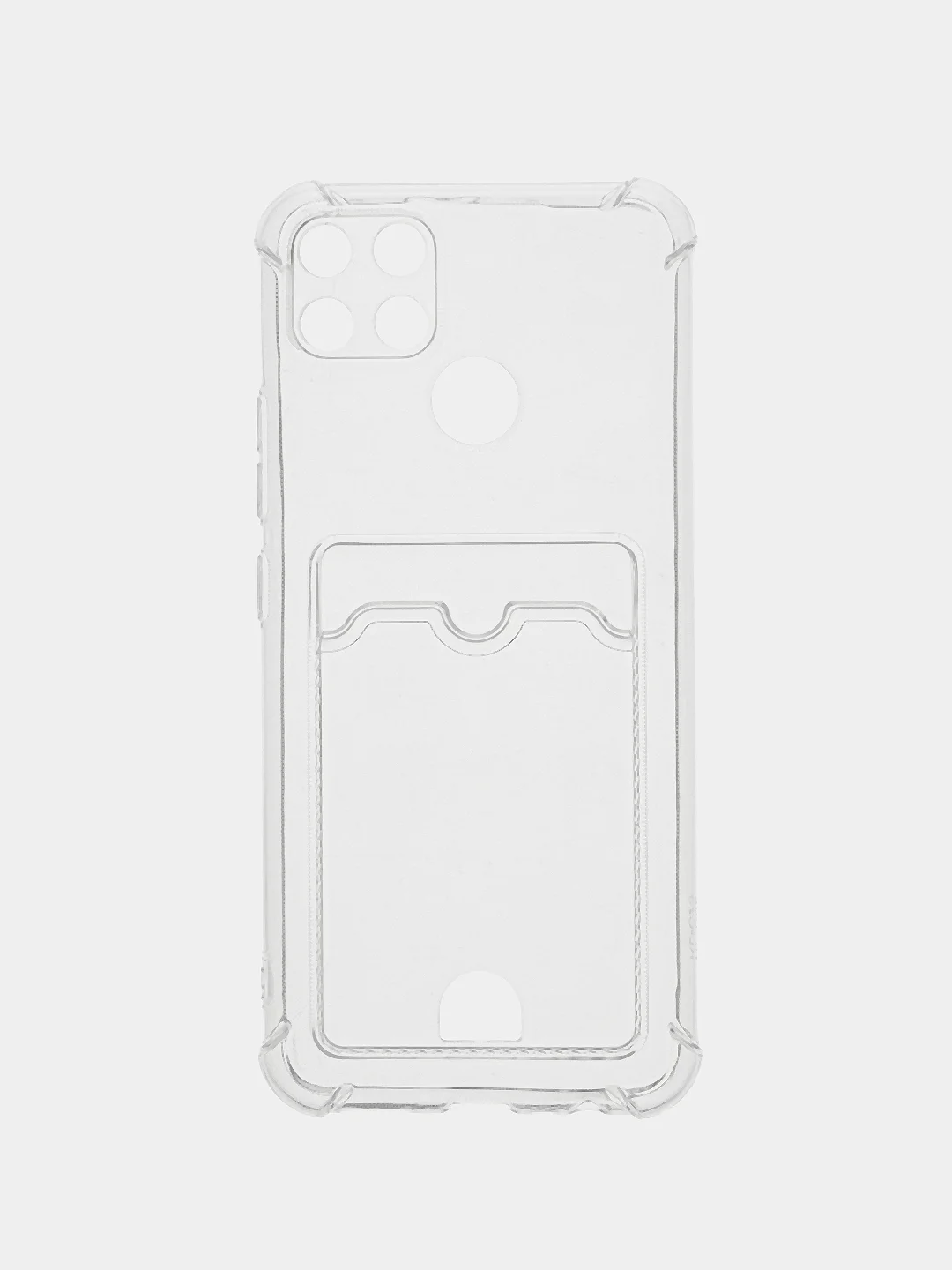 Прозрачный чехол для Realme C25, Realme C25S, Реалми С25, С25С, с карманом для карт, прозрачный