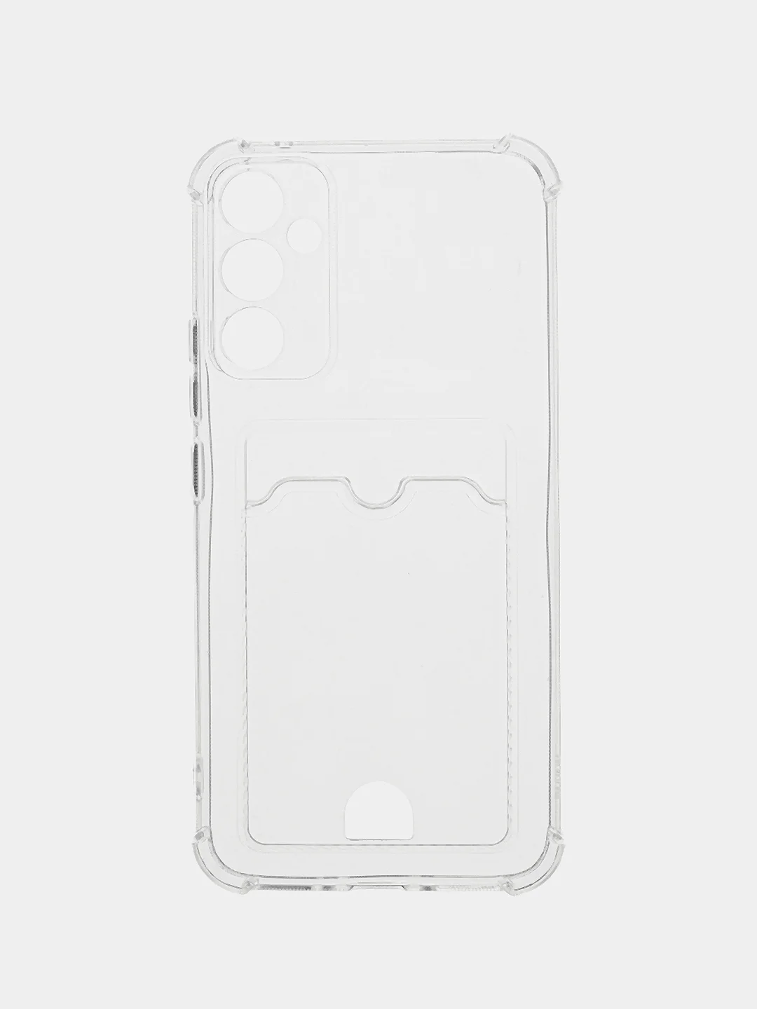 Прозрачный чехол Samsung Galaxy A34 (Самсунг Галакси А34), прозрачный, с карманом для карт