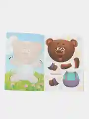 Лазурный аппликация Буренка Даша для детей 3-5 лет, 14*20 см, 14 стр, 4 картинки