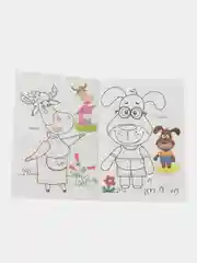 Красный раскраска для малышей 3-5 лет Буренка Даша, 14*20см, 14 стр, 14 картинок для раскрашивания