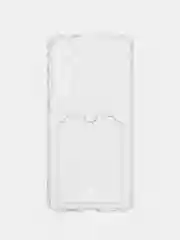 Прозрачный чехол для Samsung Galaxy S24+ Plus (Самсунг Галакси С24+) с карманом для карт, прозрачный