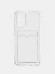 Прозрачный чехол для Samsung Galaxy A52/A52S (Самсунг Галакси А52), с карманом для карт, прозрачный