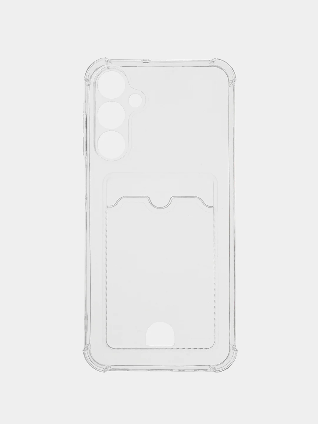 Прозрачный чехол для Samsung Galaxy A25 (Самсунг Галакси А25), с карманом для карт, прозрачный