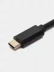 Черный кабель TYPE C-HDMI для подключения ноутбука, смартфона или планшета к ТВ, 1.8 метра