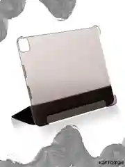 Черный чехол-книжка для планшета iPad Pro 12.9 2020/2021 КАРТОФАН с функцией подставки