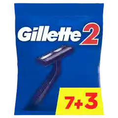 Бритвы мужские одноразовые Gillette2, с 2 лезвиями, фиксированная головка, 10 штук