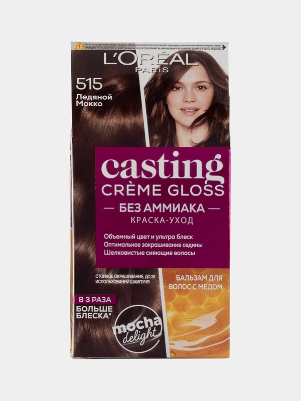 LOreal Paris Стойкая краска-уход для волос "Casting Creme Gloss"  515 Ледяной Мокко