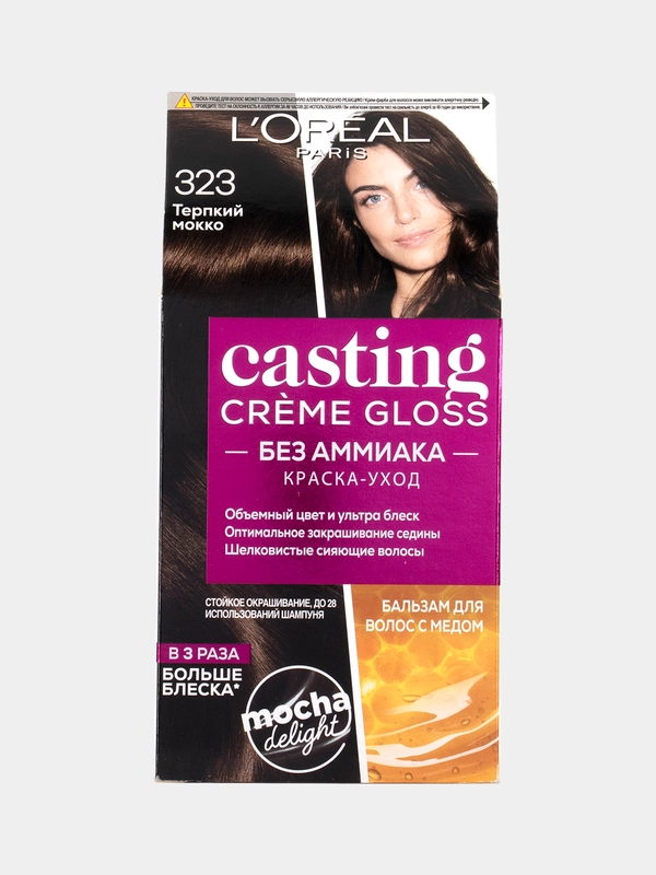 LOreal Paris Стойкая краска-уход для волос "Casting Creme Gloss", 323, Терпкий Мокко