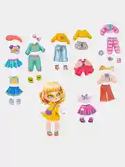 Вишнёвый детская магнитная игра "Одевашки. Одень Куклу", 37 магнитных элементов, 3+