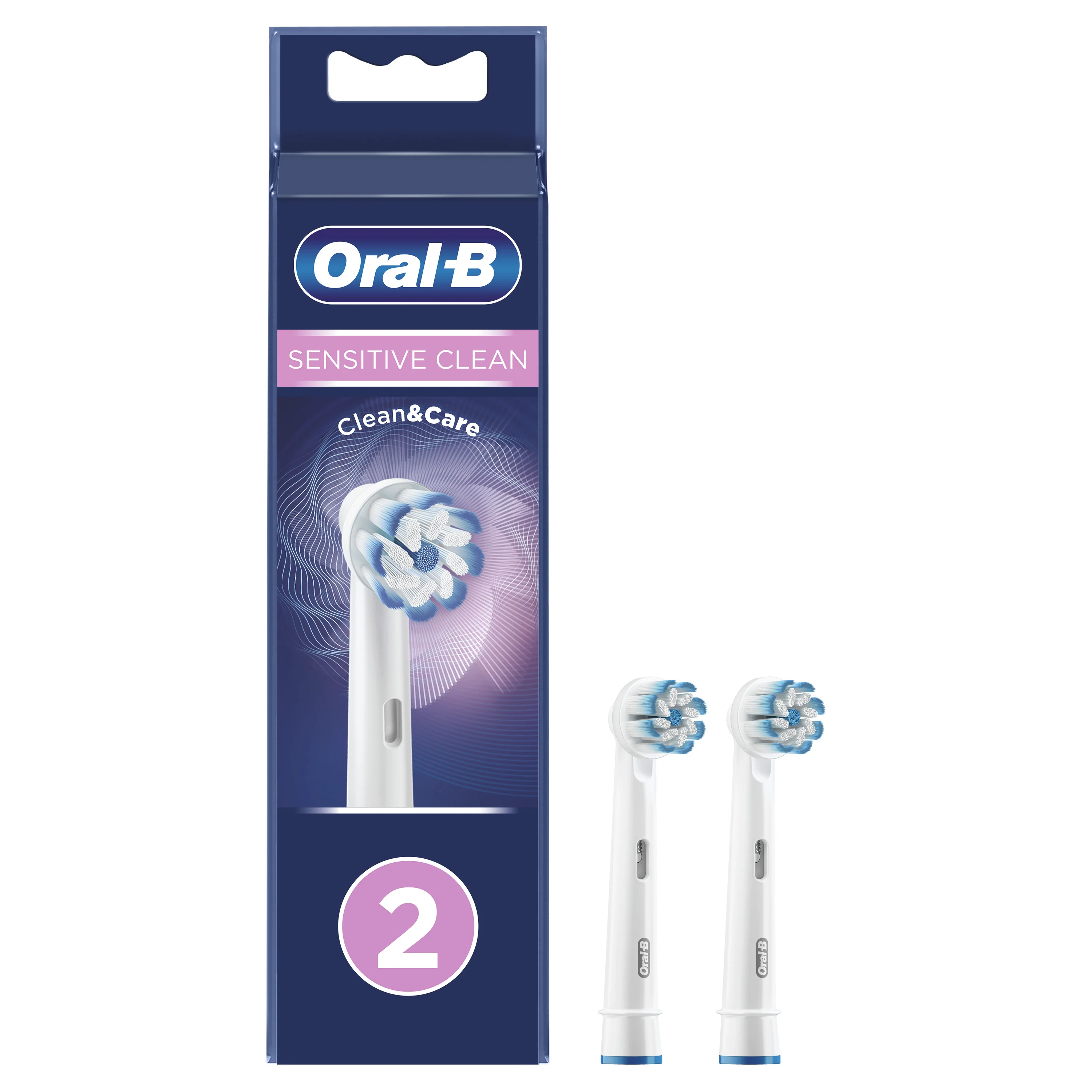 Насадки Oral-B Sensitive Clean, для электрической зубной щетки, для бережной чистки, 2 шт