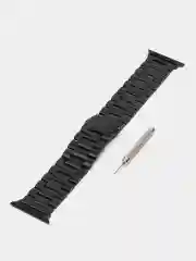 Черный ремешок для смарт-часов и Apple Watch, стальной, 38-49 мм
