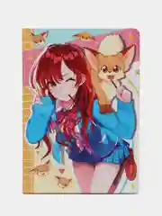 Багровый блокнот в точку 72 листа А5 Аниме. Точкабук "Anime Pets", бумага 100 гр/м2. Проф-Пресс