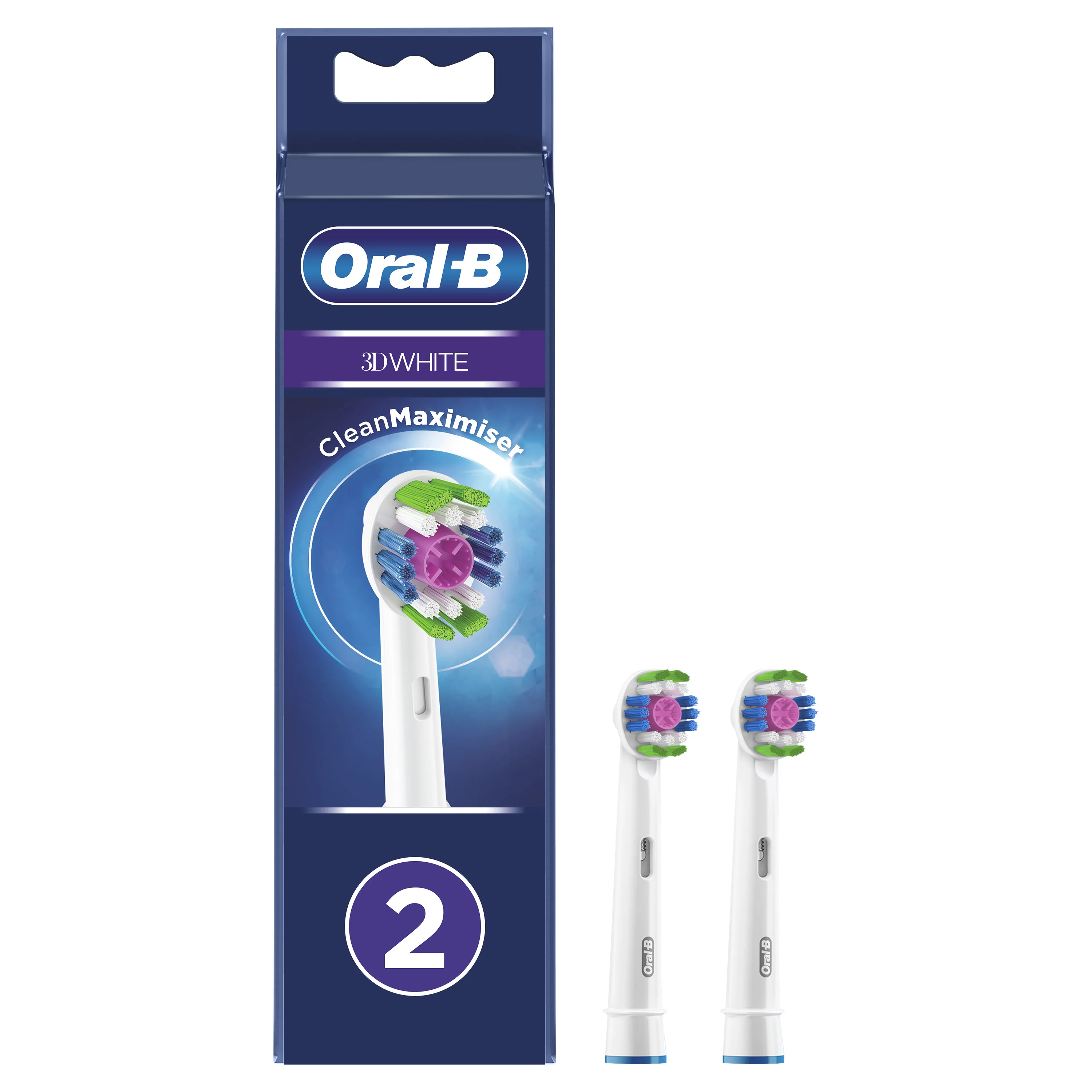 Насадки Oral-B 3D White CleanMaximiser, для электрической зубной щетки, 2 штуки