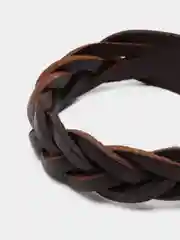 Кожаный плетеный браслет