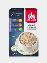 Хлопья смесь злаков Агро-Альянс "5 злаков ", экстра,  400 г