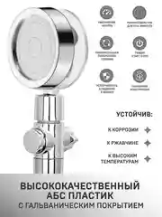 Серебряный лейка-насадка для душа с фильтром и вентилятором, с успокаивающим спа-эффектом