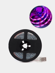 Фитолента светодиодная Luazon, 5 В, SMD5050, 2м, IP65, 10.3Вт, 60 LED/м, USB, мультиспектр