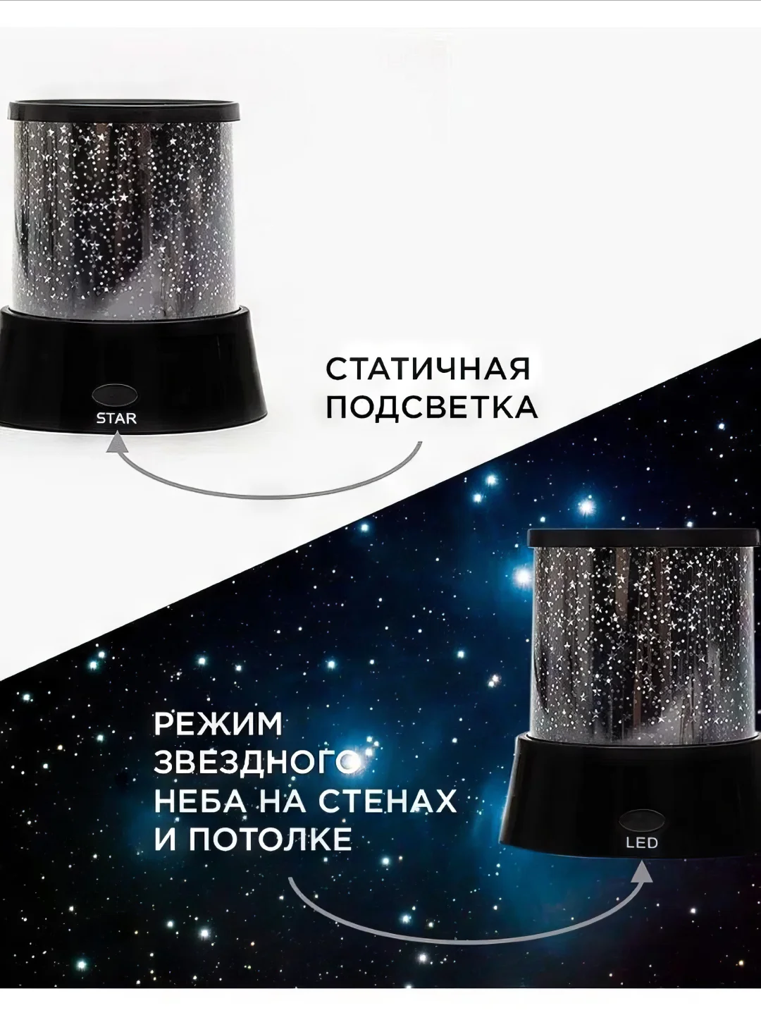 Ночник-проектор звездного неба, светильник Star Master