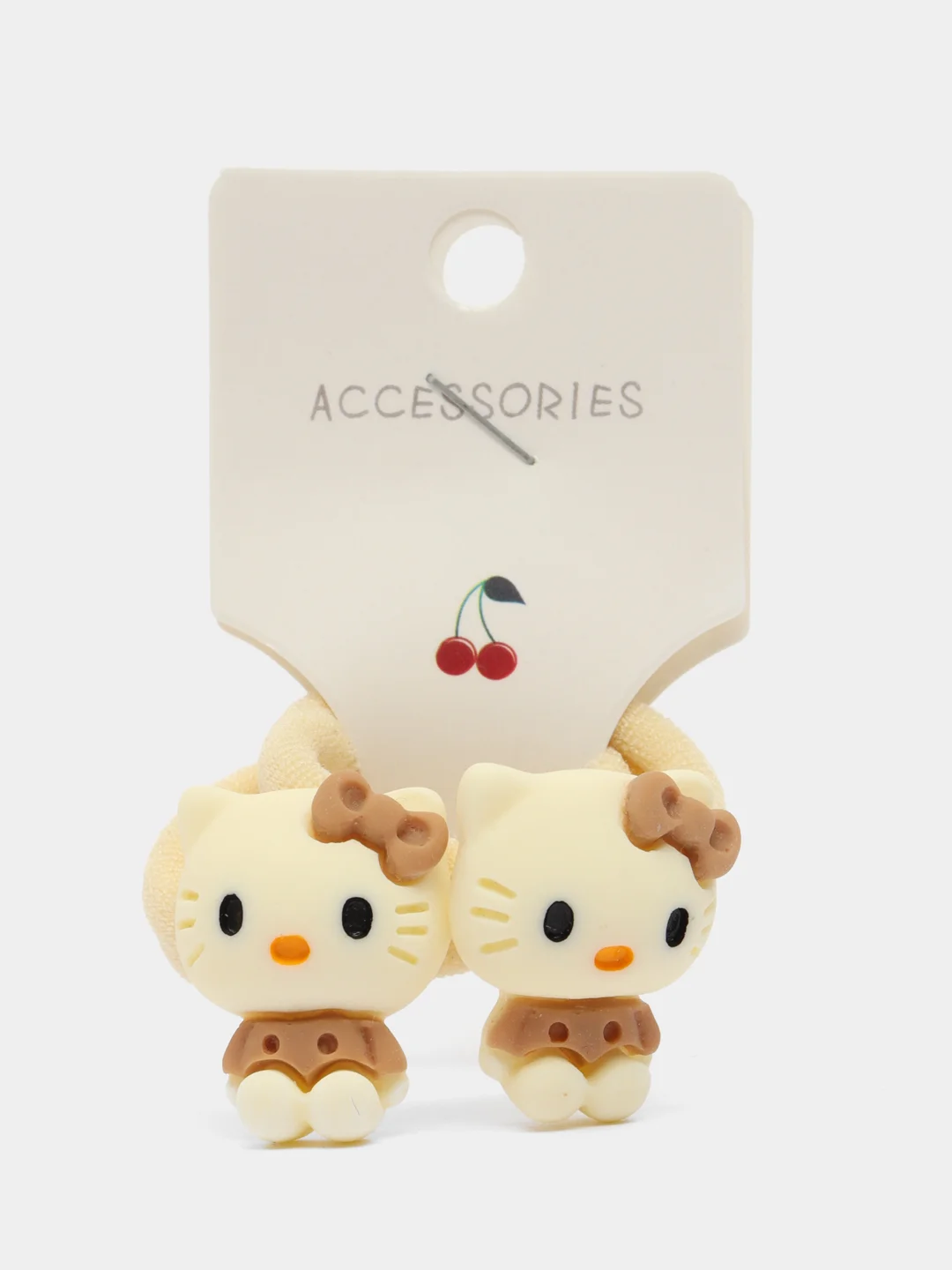 Молочный детские резинки для волос Hello Kitty, 2 штуки
