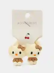 Молочный детские резинки для волос Hello Kitty, 2 штуки